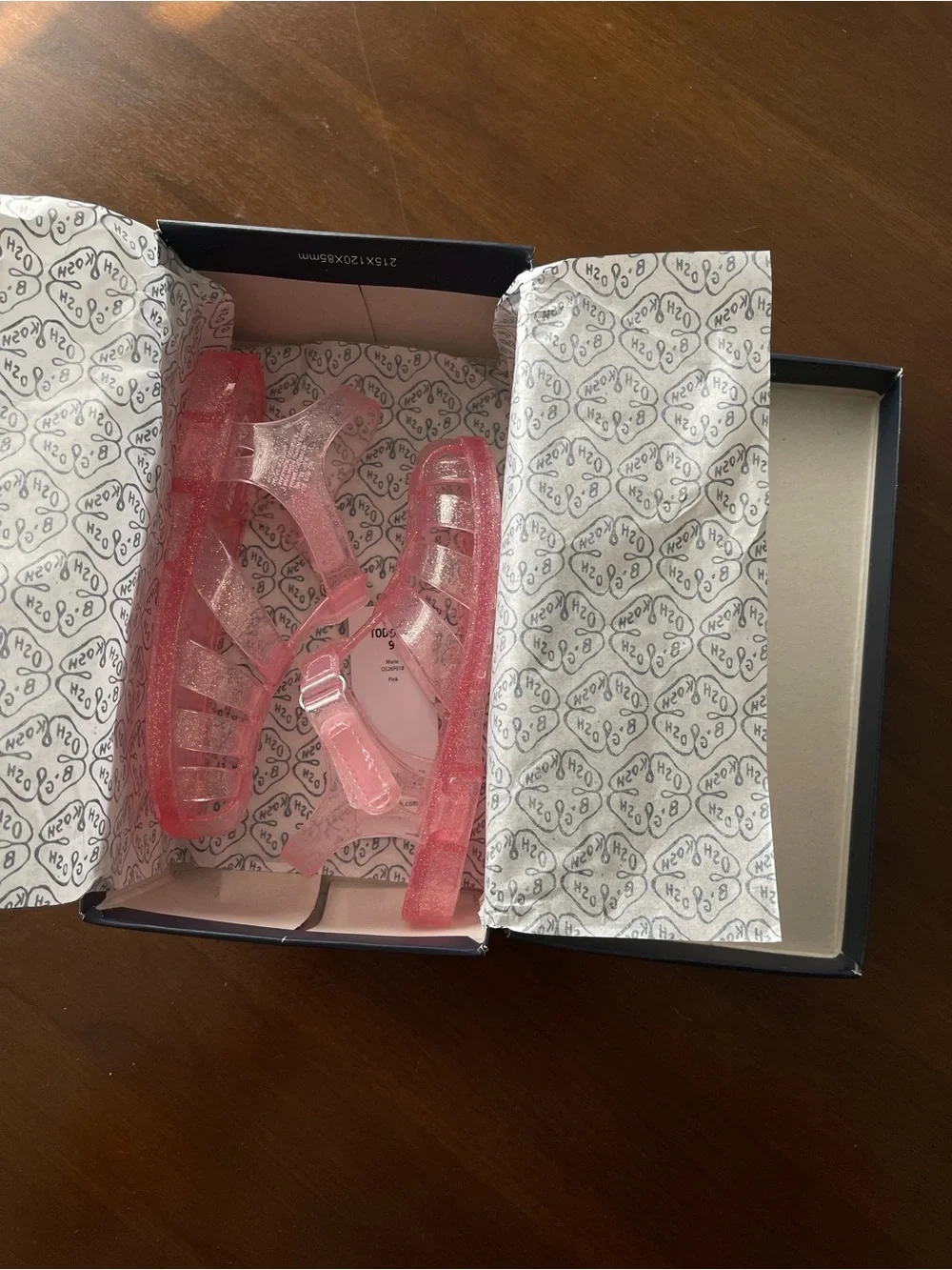 OshKosh B'gosh Sparkle Pink Jelly Sandals